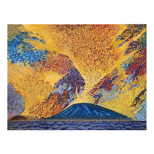 San Antonio and Ute Mountains Starry Night - Original Art