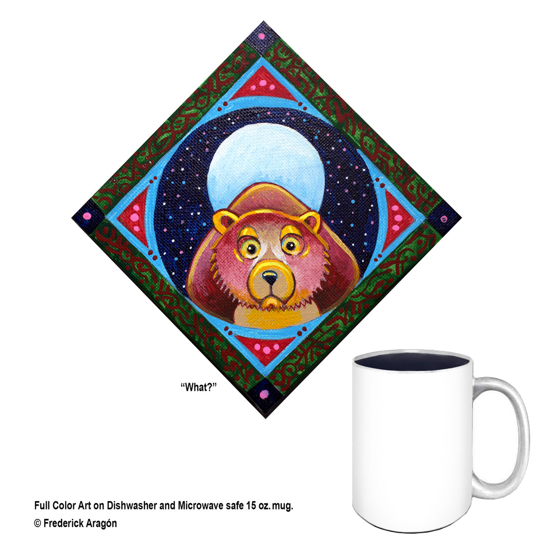 Bear: What? Folk Art Mug