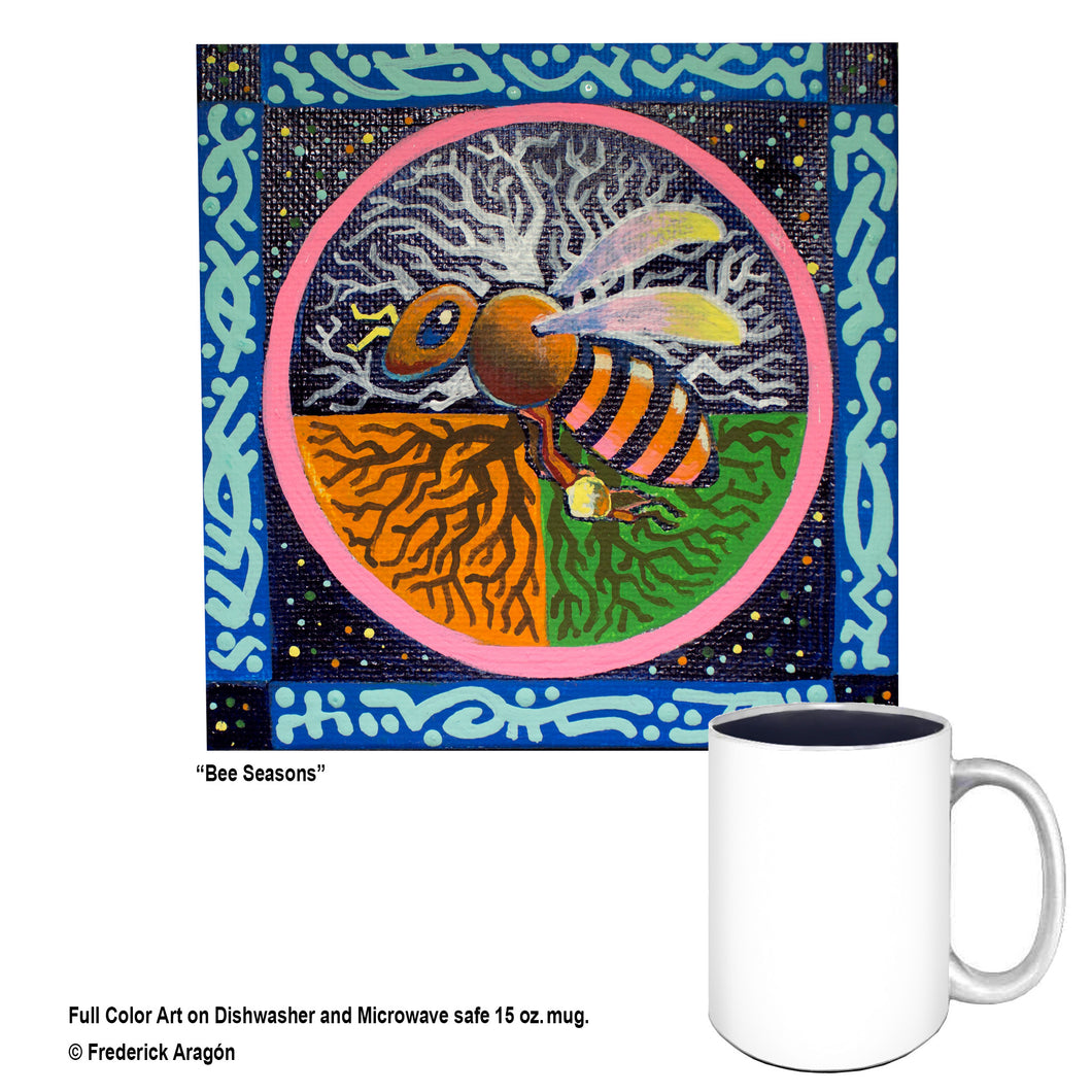 Bee Seasons Folk Art Mug