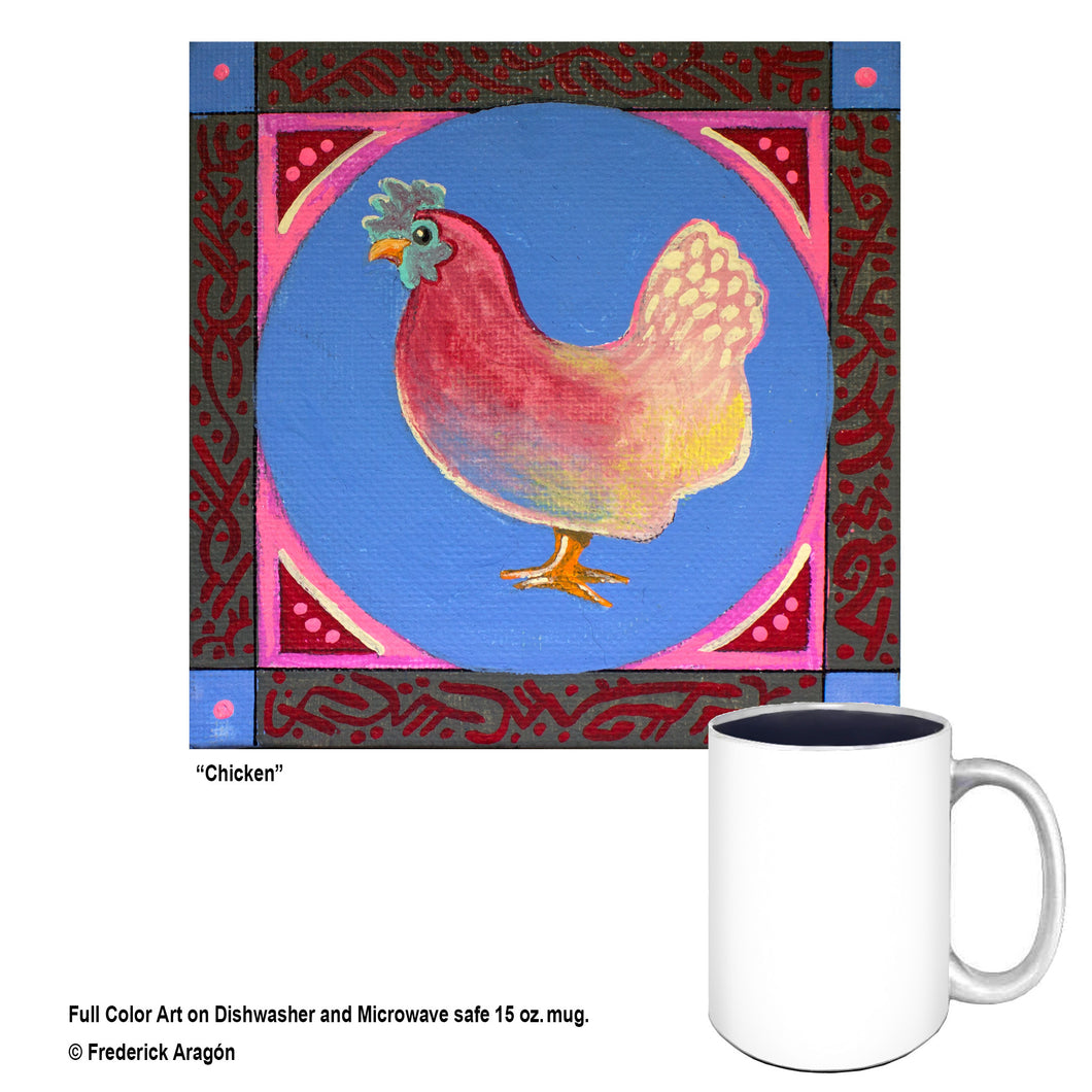 Chicken Folk Art Mug
