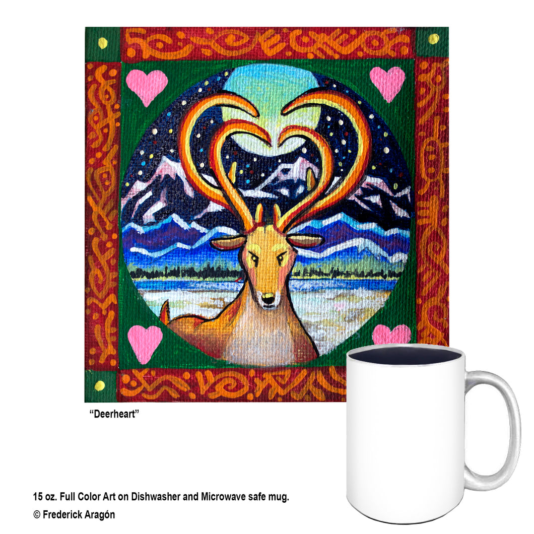 Deer Heart - Folk Art Mug