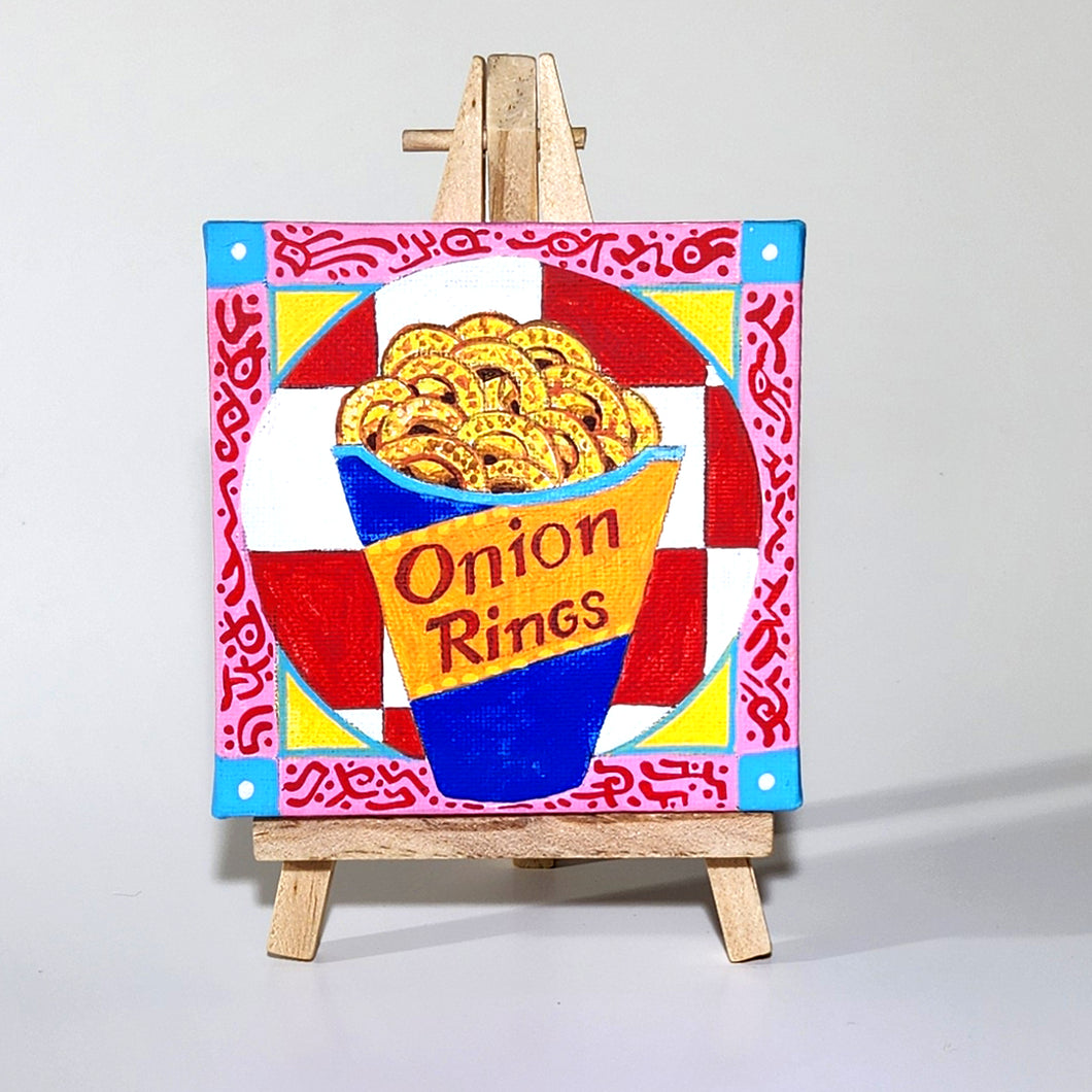 Original 4 x 4 Inch Art - Diner Series: Onion Rings