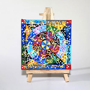 Original 4 x 4 Inch Art - Dream Thrower Confetti