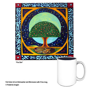 Fox Den Folk Art Mug