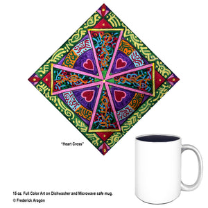 Heart Cross - Folk Art Mug