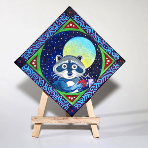 Original 4 x 4 Inch Art - Let's Eat