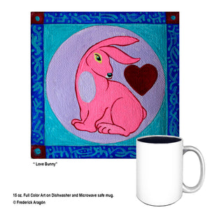 Love Bunny - Folk Art Mug