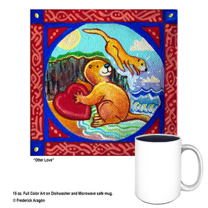 Otter Love - Folk Art Mug