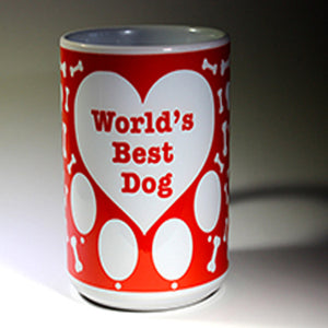 World's Best Dog Red Mug